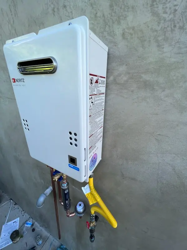 Tankless water heater installation for Carters Store homes